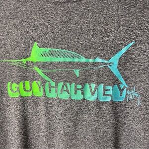 Guy Harvey Men’s Barrel Logo Shirt Gray Classic Fit Size L 100% Polyester NWOT